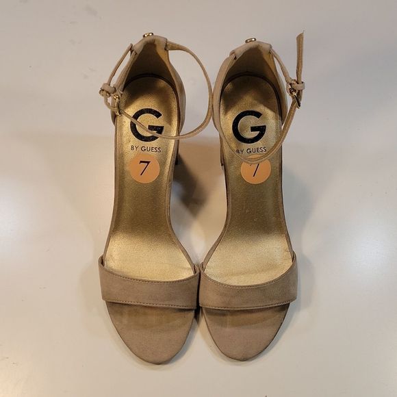 G-BY GUESS-SHANTEL ANKLE STRAP SUEDE WOMEN"S SANDAL - Picture 3 of 14